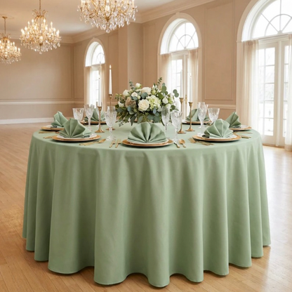 Sage Green Round Tablecloth – 120” Polyester