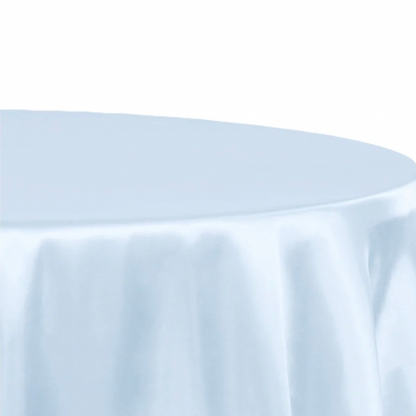 Baby Blue Satin Round Tablecloth – 120”