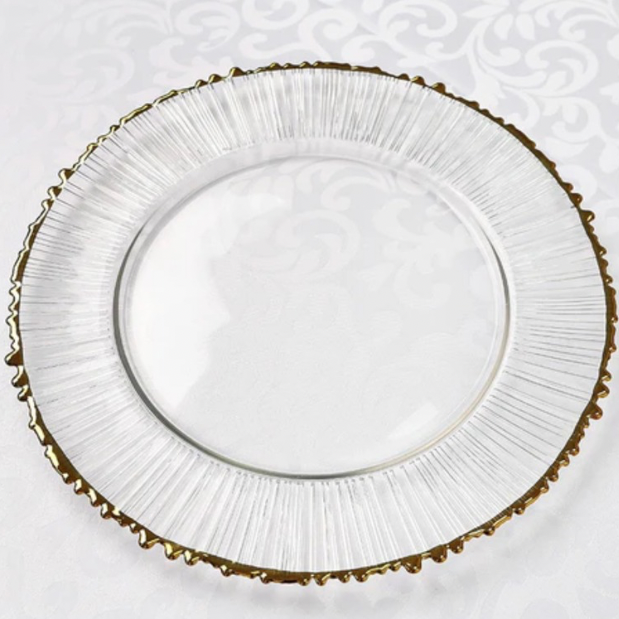 missy - glass charger plate