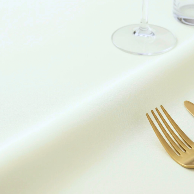 ivory round tablecloth – 120” polyester