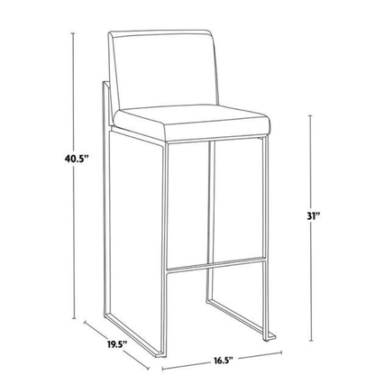 White & Gold Bar Stool