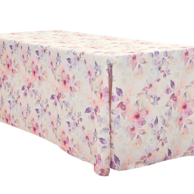 blush garden floral rectangular tablecloth – 90” x 132”