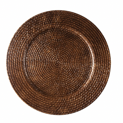 Woven Brown Charger Plate