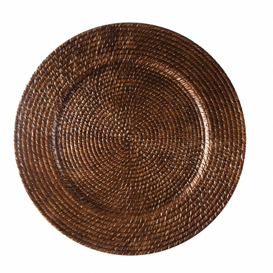 Woven Brown Charger Plate
