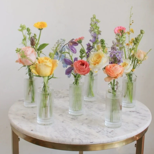 bud ribbed vases