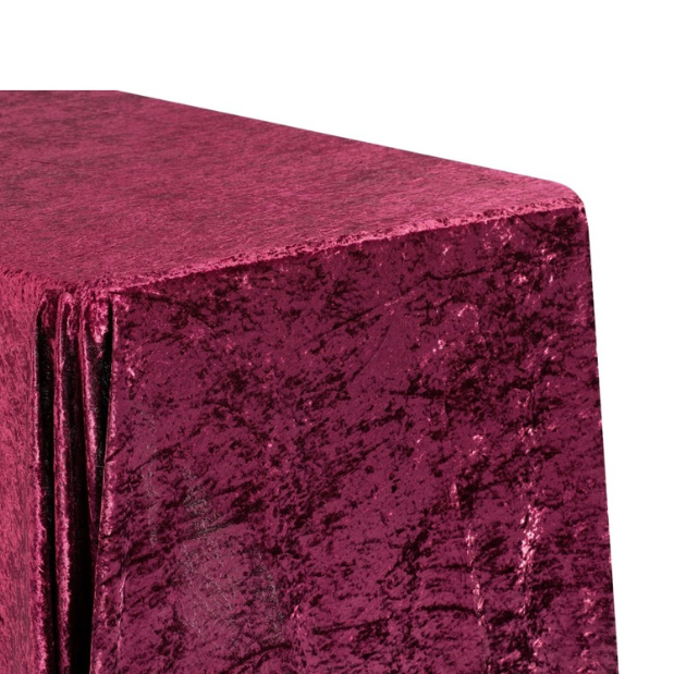 burgundy velvet rectangular tablecloth – 90” x 132”