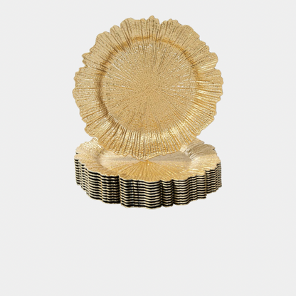 Gold Reef Charger Plates