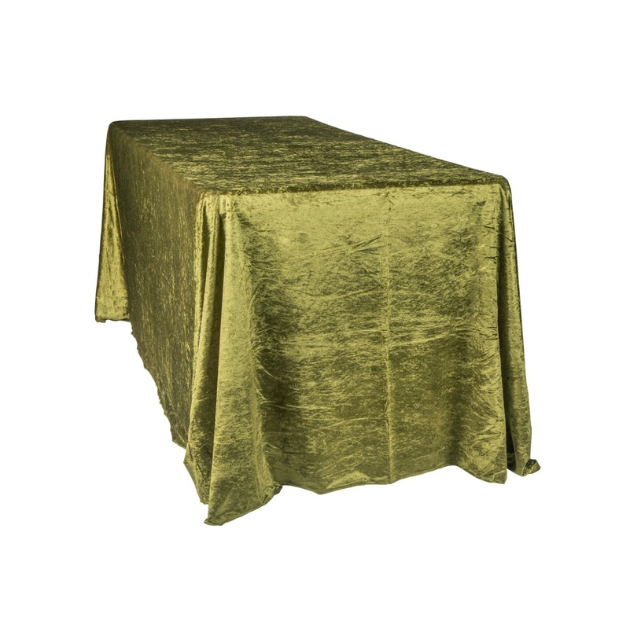 olive green velvet rectangular tablecloth – 90” x 132”