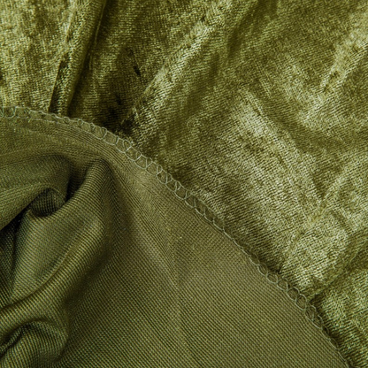 Olive Green Velvet Rectangular Tablecloth – 90” x 132”