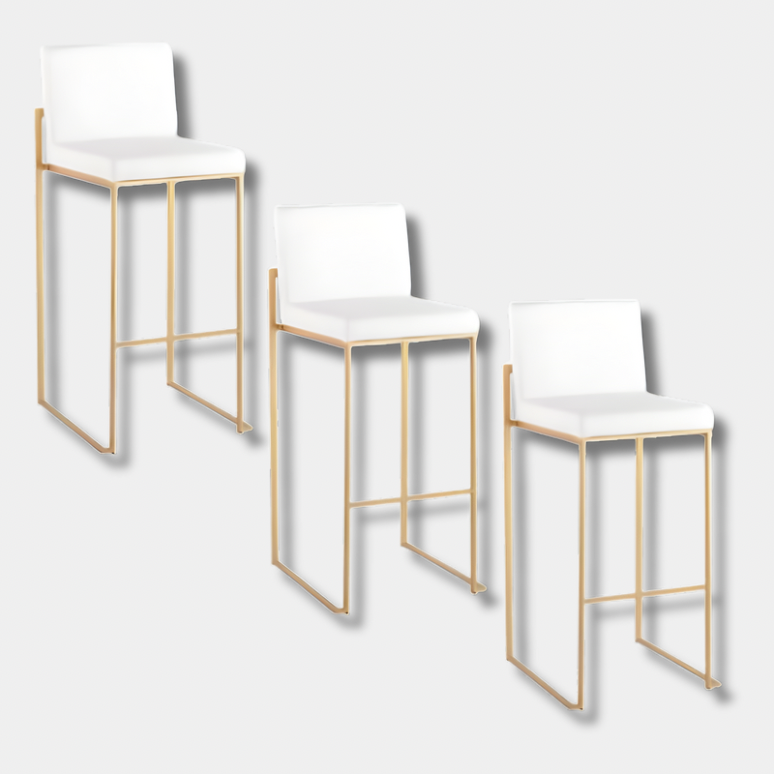 white & gold bar stool