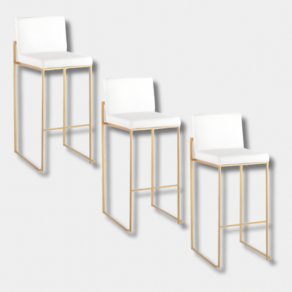 White & Gold Bar Stool