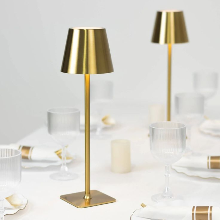 luxury gold cordless table lamp