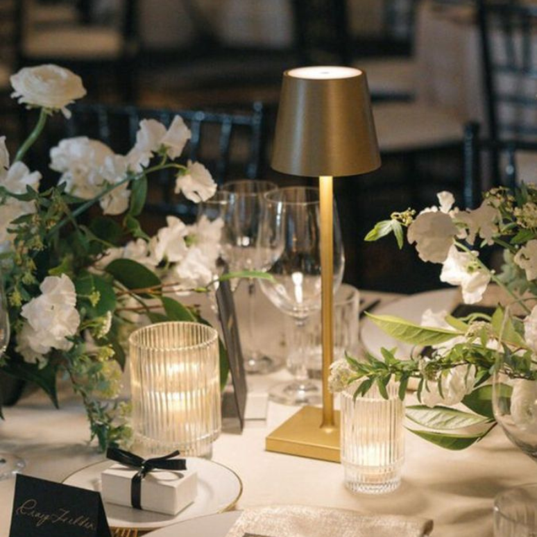 luxury gold cordless table lamp