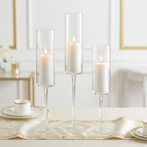 glass candle holder (16” 20” & 24”)
