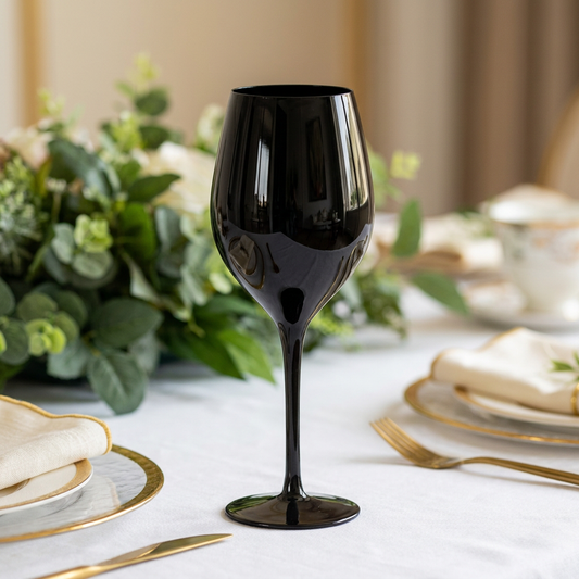 Black Wine Glass