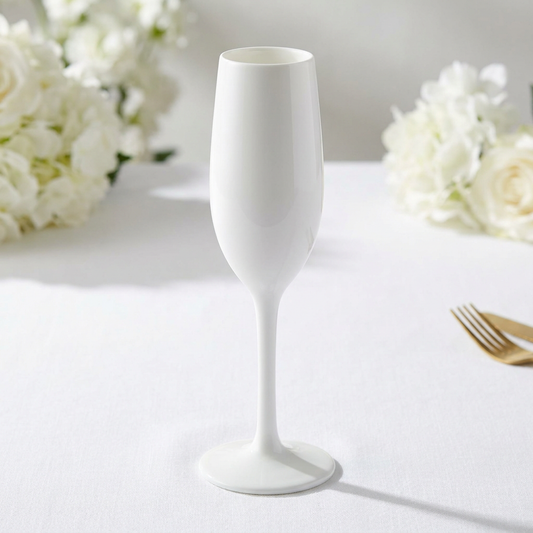 White Champagne Flute