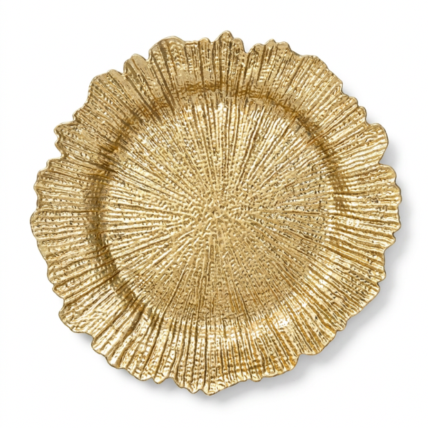gold reef charger plates
