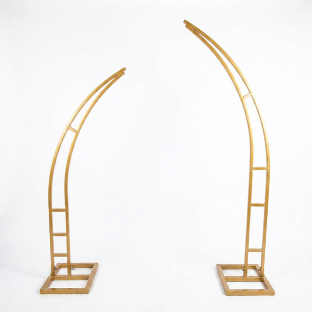 7ft & 8ft gold curved arch set