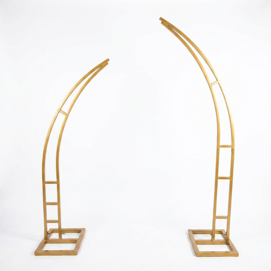 7ft & 8ft Gold Curved Arch Set