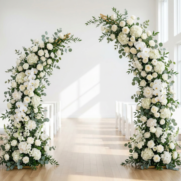7ft & 8ft gold curved arch set
