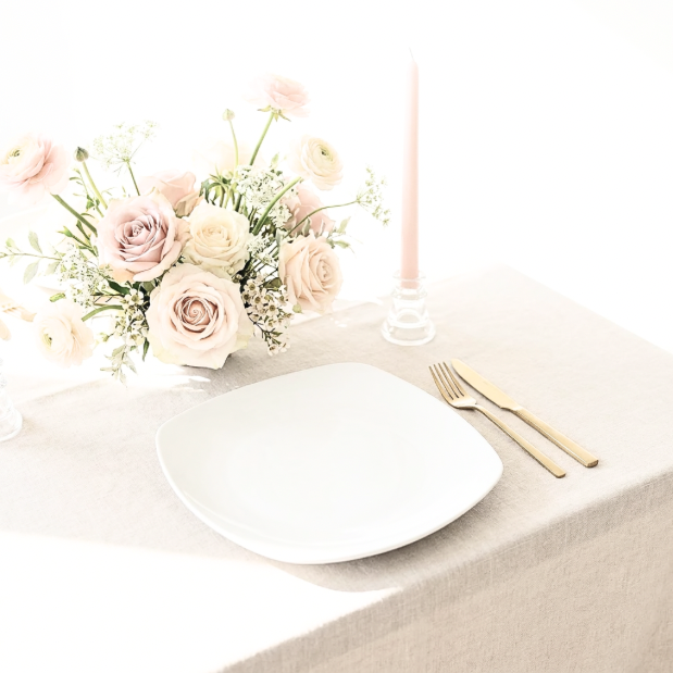 square white dinner plate
