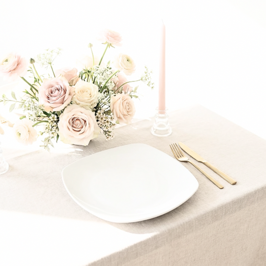 Square White Dinner Plate