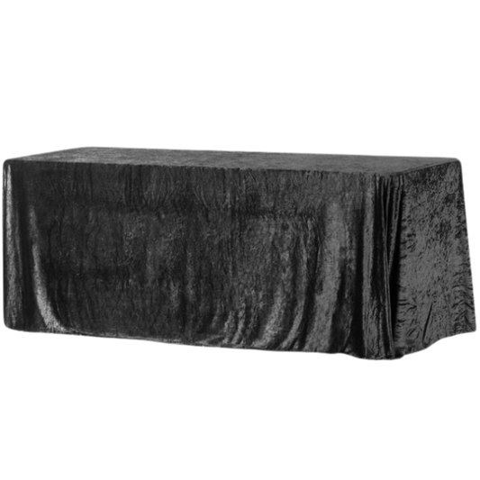 Black Velvet Rectangular Tablecloth – 90"x132"