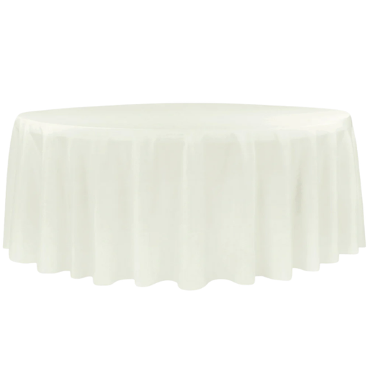 Ivory Round Tablecloth – 120” Polyester