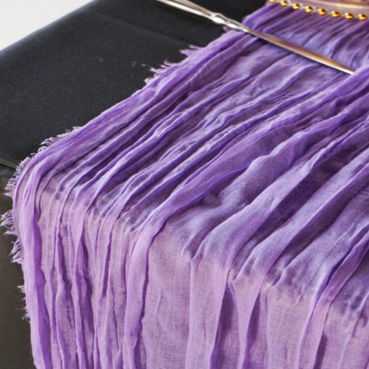 Cheesecloth Table Runner – Lilac