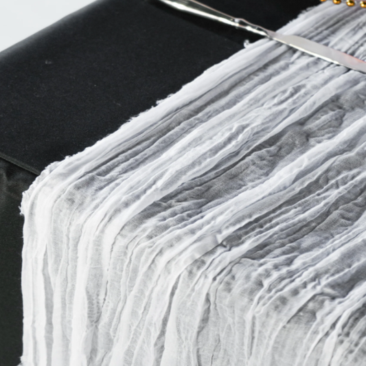Cheesecloth Table Runner – White