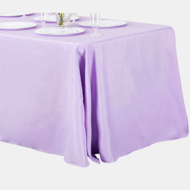 polyester rectangular tablecloth – lavender 90" x 132"