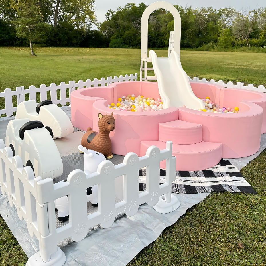 flower ballpit & slide